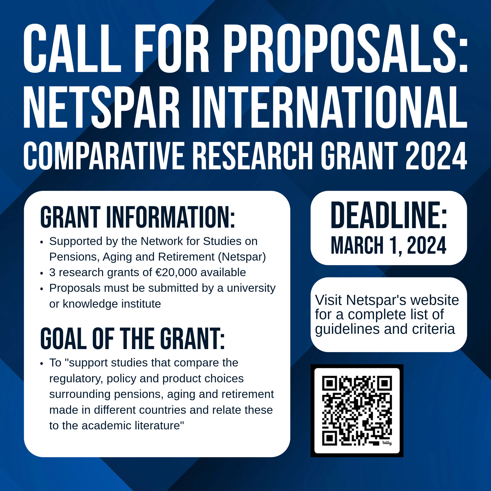 CALL FOR PROPOSALS: Netspar International Comparative Research 